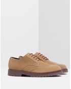 Pull&Bear Hide Shoes With Fashion Sole - Lyst