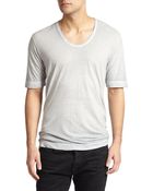 Diesel Black Gold Cotton Scoopneck Tee - Lyst