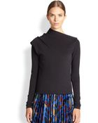 J.W. Anderson Asymmetrical Draped Jersey Top - Lyst