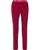 Isabel Marant Ethel Satin-Trimmed Crepe Straight-Leg Pants - Lyst