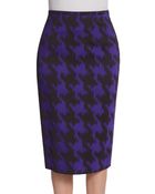 Michael Kors Houndstooth Pencil Skirt - Lyst