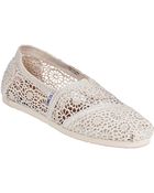Toms Crochet Classic Slip-On Natural Fabric - Lyst