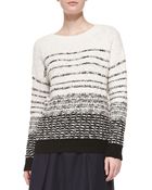 Vince Textured Stripe Knit Sweater - Lyst
