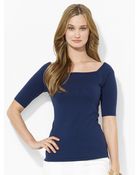 Lauren by Ralph Lauren Square-neck Top - Lyst