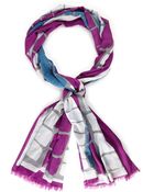 Diane von Furstenberg Mir Purple Neo Mosaic Scarf - Lyst