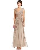 Adrianna Papell Tiered Evening Dress - Lyst