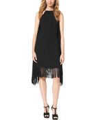 Michael Kors Chain-Halter Fringe Dress - Lyst