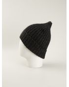 No 21 Ribbed Beanie Hat - Lyst