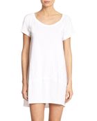 Donna Karan New York Pima Cotton Jersey Short Gown - Lyst