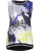River Island Grey Smudge Print Stripe Trim Tank Top - Lyst