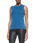 Lafayette 148 New York Cashmere Sleeveless Slim Shell - Lyst