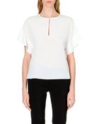 Etro Short-Sleeved Silk Top - Lyst
