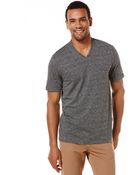 Perry Ellis Texturedstripe Tshirt - Lyst