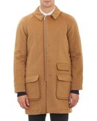Band of Outsiders Corduroy Elbow-Patch Overcoat - Lyst