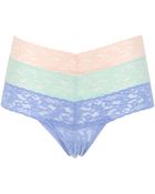 Hanky Panky Pack Of 3 Low Rise Lace Thongs - Lyst