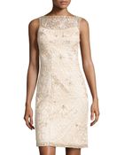 Sue Wong Open Back Beaded Cocktail Dress - Lyst