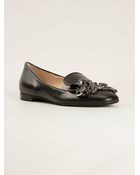 No 21 Crystal Embellished Loafers - Lyst