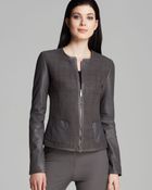 Armani Jacket - Twill Front Leather - Lyst