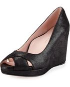 Taryn Rose Caylee Peep-Toe Platform Wedge Pump - Lyst