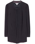 Burberry Brit Pleated Crepe Shirt - Lyst