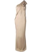 Lanvin One Shoulder Draped Gown - Lyst