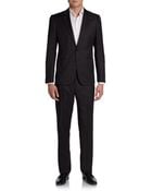 Armani Pinstriped Virgin Wool Suit - Lyst