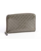 Gucci Bronze Simma Patent Leather Zip Continental Wallet - Lyst