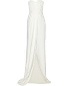 Burberry Prorsum Pleated Crepe Gown - Lyst