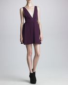J. Mendel Tech Jersey Plunging-Neckline Dress - Lyst