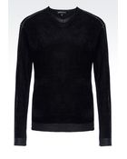 Emporio Armani V-Neck Viscose Jumper - Lyst