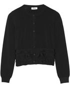Moschino Maglia Ruffled Fine-Knit Top - Lyst