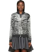 Moncler Gamme Rouge Grey Marled Knit Zip_up Sweater - Lyst