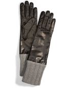 DKNY Cuffed Nappa Leather Glove - Lyst