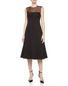 J. Mendel Sleeveless Illusion Jacquard Dress - Lyst