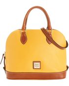 Dooney & Bourke Pebble Zip Top Satchel - Lyst