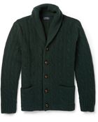 Polo Ralph Lauren Cable-Knit Wool Shawl-Collar Cardigan - Lyst