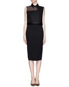 Victoria Beckham Cropped Top Combo Dress - Lyst