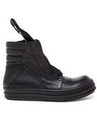 Rick Owens Leather Geobasket Sneakers - Lyst