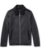 Balenciaga Panelled Wool Bomber Jacket - Lyst