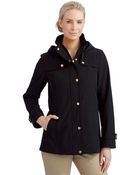 Ellen Tracy Snap Front Soft Shell Jacket - Lyst