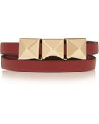 Valentino Cash Rocket Studded Leather Wrap Bracelet - Lyst