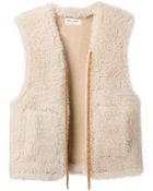 Saint Laurent Shearling Gilet - Lyst