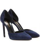 Saint Laurent Paris Suede Pumps - Lyst