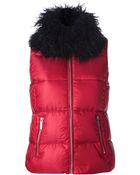 MICHAEL Michael Kors Fur Neck Gilet - Lyst