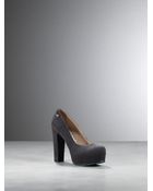 Patrizia Pepe Shoe Suede Pumps With Plateaux - Lyst