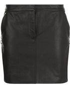 Alexander Wang Zip Pocket Leather Skirt - Lyst