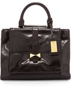 Badgley Mischka Lena Shiny Leather Tote Bag - Lyst