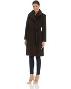 Ellen Tracy Shawl Collar Coat - Lyst