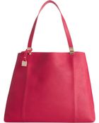 Tommy Hilfiger Th Hinge Saffiano Leather Tote - Lyst