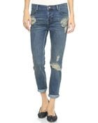Free People Low Rise Boyfriend Jeans Lotus - Lyst